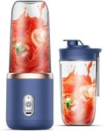 Mini Liquidificador Portátil 400ml Elétrico com 6 Lâminas e Bateria Recarregável