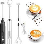 Mini Mixer Elétrico Portátil Recarregável USB Misturador de Bebidas, Batedor de Ovos, Espumador de Leite e café, Alta Durabilidade, Multiuso Compacto e Leve, 3 Velocidades