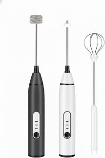 Mini Mixer Elétrico Portátil de Mão para Bebidas, Ovos e Café Espumante Recarregável USB