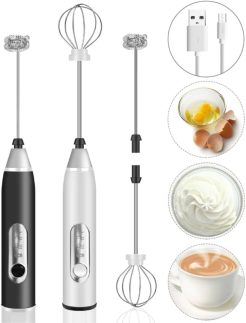 Mini Mixer Misturador Bebidas Fuê Batedor de Ovos Portátil Elétrico Multiuso Recarregável USB