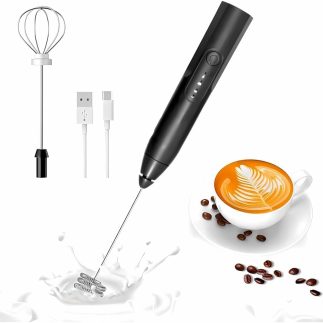 Mini Mixer Misturador de Bebidas Batedor de Ovos Processador Elétrico Recarregável Portátil Inox Fuê Multiuso Premium Turbo Sem Fio Carregamento Usb Três Velocidades