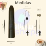 Mini Mixer Misturador de Bebidas Batedor de Ovos Processador Elétrico Recarregável Portátil Inox Fuê Multiuso Premium Turbo Sem Fio Carregamento Usb Três Velocidades - Imagem 2