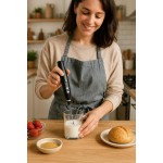 Mini Mixer Portátil USB Recarregável Misturador de Bebidas, Ovos e Leite – 3 Velocidades, 2 Batedores de Aço Inoxidável, Compacto e Leve para Cozinha, Café e Viagem (Preto) - Imagem 2