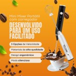Mini Mixer Portátil USB Recarregável – Espumador de Leite, Café, Batedor de Ovos, Whey e Bebidas, 3 Velocidades - Imagem 2