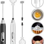 Mini Mixer Portátil USB Recarregável – Espumador de Leite e Café, Batedor de Ovos, Whey e Outras Bebidas, 3 Velocidades