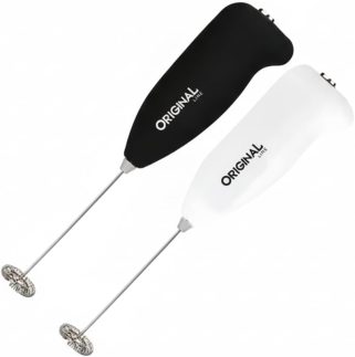 Mini Mixer Portátil para BebidasPremium - Inox e Plástico Preto á pilhas - Eficiente e Compacto para Batidas e Misturas Rápidas.