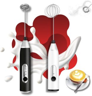 Mini mixer elétrico portátil recarregável com 3 velocidades. Ideal para bebidas, ovos e receitas rápidas. Inox, sem fio e USB – Qualidade Premium LNSTORE