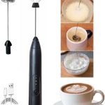 Misturador Bebidas Mixer Batedor Espumador Café Ovos Leite Fuê Portátil Recarregável USB 3 Vel. - E-ShopCenter