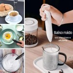 Misturador Bebidas Mixer Batedor Espumador Café Ovos Leite Fuê Portátil Recarregável USB 3 Vel. - E-ShopCenter - Imagem 2