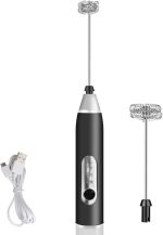Misturador Bebidas Ovos Mini Mixer Fuê Portátil Elétrico Recarregável Sem Fio (Preto)