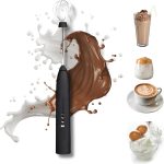 Misturador Bebidas Ovos Whey Mini Mixer Fuê Portátil Elétrico Recarregável (Preto)