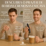 Misturador Elétrico Portátil Recarregável USB – Mini Mixer Fuê Elétrico Sem Fio para Café, Leite, Ovos e Bebidas | Mixer de Mão - Imagem 2