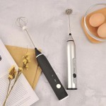 Mixer Elétrico Portátil USB Recarregável para Bebidas – Espumador de Leite em Aço Inox – Ideal para Cappuccino, Ovos, Shakes e Whey – Compacto, Prático e Fácil de Limpar - Imagem 2