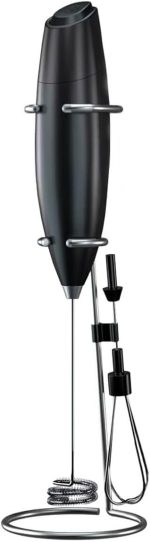 Mixer Elétrico de Leite Portátil Com Suporte Metálico Silencioso Mini Mixer Bebidas de Aço Inox Misturador