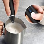 Mixer Misturador Batedor Elétrico, Portátil Sem Fio-Fuê em Aço Inox Para Espumar Bebidas,Bater Ovos, Recarregável USB - Imagem 2