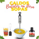 Mixer Processador Misturador Moedor Carne 5 Em 1 1000W (PRATA 110V) - Imagem 2