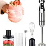 Mixer Processador Misturador Moedor Carne 5 Em 1 1000W (PRATA 110V)