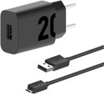 Motorola, Carregador Turbo Power 20W, Cabo 1 Metro, Porta USB-A, Cabo Micro-USB