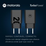 Motorola, Carregador Turbo Power 20W, Cabo 1 Metro, Porta USB-A, Cabo Micro-USB - Imagem 2