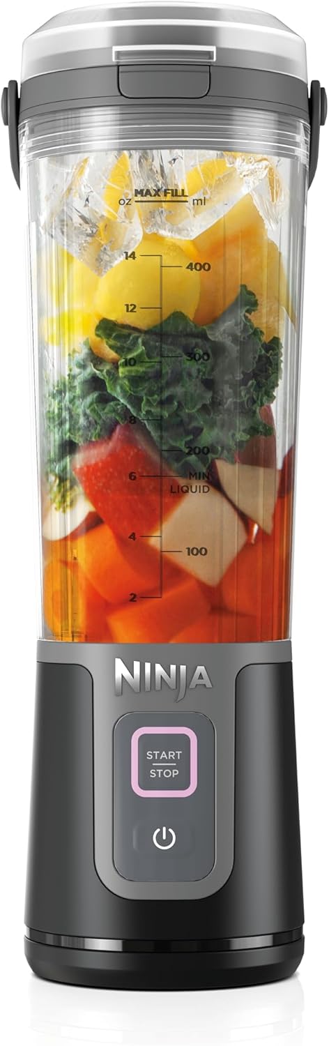 Ninja-Blast-Liquidificador-Portatil-Bivolt-Sem-Fio-Recipiente-de-470ml.jpg Ninja Blast Liquidificador Portátil Bivolt, Sem Fio, Recipiente de 470ml, Liquidificador Pessoal para Shakes e Smoothies, Livre de BPA, Tampa à Prova de Vazamento, Recarregável via USB-C
