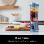 Ninja Liquidificador portátil Blast, sem fio, recipiente de 510 g, liquidificador pessoal para shakes e vitaminas, sem BPA, tampa à prova de vazamento e bico, recarregável com USB-C, peças seguras - Imagem 2