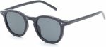 Óculos de Sol Polo London Club REDONDO, Unissex, Casual com Proteção UVA/UVB kit contém Case Couro ECO, VA5097 PRETO
