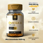 Ômega 3 1400mg Rico em EPA DHA Ultra Concentrado | Sem sabor residual | Ca.nuts 60 Cápsulas (1 Pote) - Imagem 2
