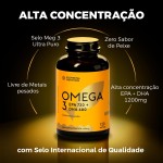 Ômega 3 Alta Concentração, Elemental Nutrition, Com EPA 720mg e DHA 480mg - 120 Softgels - Imagem 2