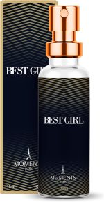 Perfume de Bolsa Feminino BEST GIRL 15ml Moments Paris Maravilhosa Fragrância Floral Oriental Parfun Longa Duração Alta FIxação EDP Parfun Mini Spray Noite Mulher Jovem Sofisticada e Sensual.