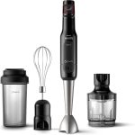 Philips Walita Preto e Inox Mixer Pro - Mix 4 em 1 - SpeedTouch com guia de velocidade - Copo para viagem - Fácil de limpar - 400W - 110V (RI2622/72)