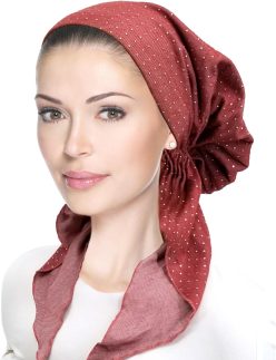 Pretied Head Scarf for Women Lightweight Pretied Bandana Tichel Head Scarves for Women Headwrap, Jewish Head Coverings