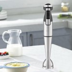 Processador Mixer de Mão 1000W Vertical Turbo Whey Bebidas Sopas (Prata 110V) - Imagem 2