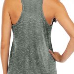 Regata feminina sem mangas para treino, ajuste solto, secagem rápida, ioga, costas nadadoras, camiseta de corrida