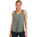 Regata feminina sem mangas para treino, ajuste solto, secagem rápida, ioga, costas nadadoras, camiseta de corrida - Imagem 2