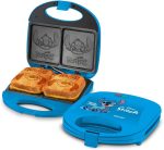 Sanduicheira Elétrica Mallory Stitch – Placas com Design, Superfície Antiaderente, Luzes LED, Alça com Toque Frio e Trava de Segurança - 127V