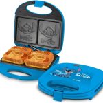 Sanduicheira Elétrica Mallory Stitch – Placas com Design, Superfície Antiaderente, Luzes LED, Alça com Toque Frio e Trava de Segurança - 127V