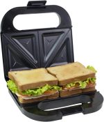 Sanduicheira Elétrica Mallory Supreme Toast – Compacta, Placas Antiaderentes, Faz 2 Pães, Cortes Precisos, Luzes LED e Alça com Trava - 220V