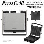 Sanduicheira Elétrica Press Grill Best Inox Grelha Antiaderente Compacta Prática e Eficiente para Cozinha (110V) - Imagem 2