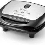Sanduicheira Super Grill Inox 220V com 1200W e Antiaderente e Luz Indicadora Preta Multilaser - CE12
