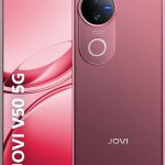 Smartphone JOVI V50 5G 512GB 12GB RAM, Câmeras ZEISS 50MP OIS. AMOLED 120Hz, Bateria 6000mAh, Carregamento Rápido 90W, Snapdragon 7 Gen3, Android 15, Vermelho Âncora