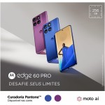 Smartphone Motorola Edge 60 PRO 5G - 256GB 24GB (12GB RAM+12GB Ram Boost) Tela Quad-Curve moto AI 50MP Sony Camera ultrarresistencia militar IP68 + IP69 - Azul Marinho - Imagem 2
