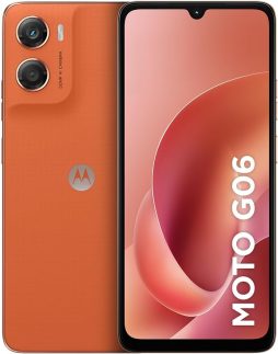 Smartphone Motorola Moto g06-128GB 12GB (4GB RAM + 8GB Ram Boost) e Camera 50MP com AI Bateria de 5200 mAh Tela 6.9" - Laranja