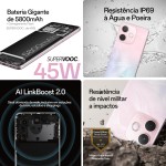 Smartphone OPPO A5 Pro 5G 256GB 8GB Ram IP69 50MP AI Câmera Bateria 5800mAh NFC Rosa Pastel - Imagem 2