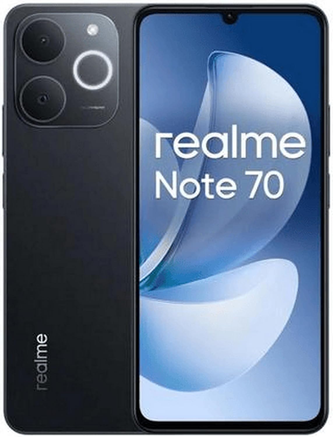 Smartphone-Realme-Note-70-RMX5313-8GB-de-RAM-256GB.jpg Smartphone Realme Note 70 RMX5313 8GB de RAM / 256GB. Bateria de 6300mAh e tela de 6,74" 90Hz HD+, IP54 com Resistência Militar a impactos. Cor Obsidian Black (Preto). Global Anatel
