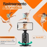 Suporte Celular com Rastreamento Automático de Movimento e Rosto, Rotação de 360° Automática, Segue Seus Movimentos, Tripé Estabilizador Celular Câmera Inteligentecom, Com Controle Remoto, Lives - Imagem 2