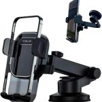 Suporte Celular para Carro, 360°, Antivibração, Antiqueda, Fixação Firme no Vidro e Painel Veicular Automotivo Universal, Compativel com todos os Celulares Apple iPhone Samsung Galaxy - Premium