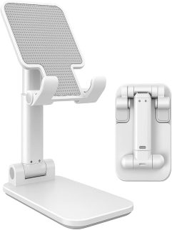 Suporte Para Celular e Tablet Mesa Universal Dobrável Ajustável Base Antiderrapante Ideal para Videochamadas Filmes Home Office e Viagens Premium