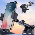 Suporte Veicular Universal Com Ventosa Resistente e Braço Ajustável 360° Antiqueda e Antivibração, Fixação Forte no Painel ou Para-Brisas Compativel Com GPS e Celulares Android/IOS - Imagem 2