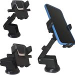 Suporte de Celular para Carro, Apoio Veicular de Celular Smartphone GPS C/Ventosa de Fixação Antivibração para Vidro e Painel do Carro c/Trava Automática Anti Queda 360Graus com extensor
