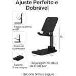 Suporte de Mesa Universal para Celular e Tablet – Dobrável, Ajustável, Antiderrapante e Portátil Premium - Imagem 2